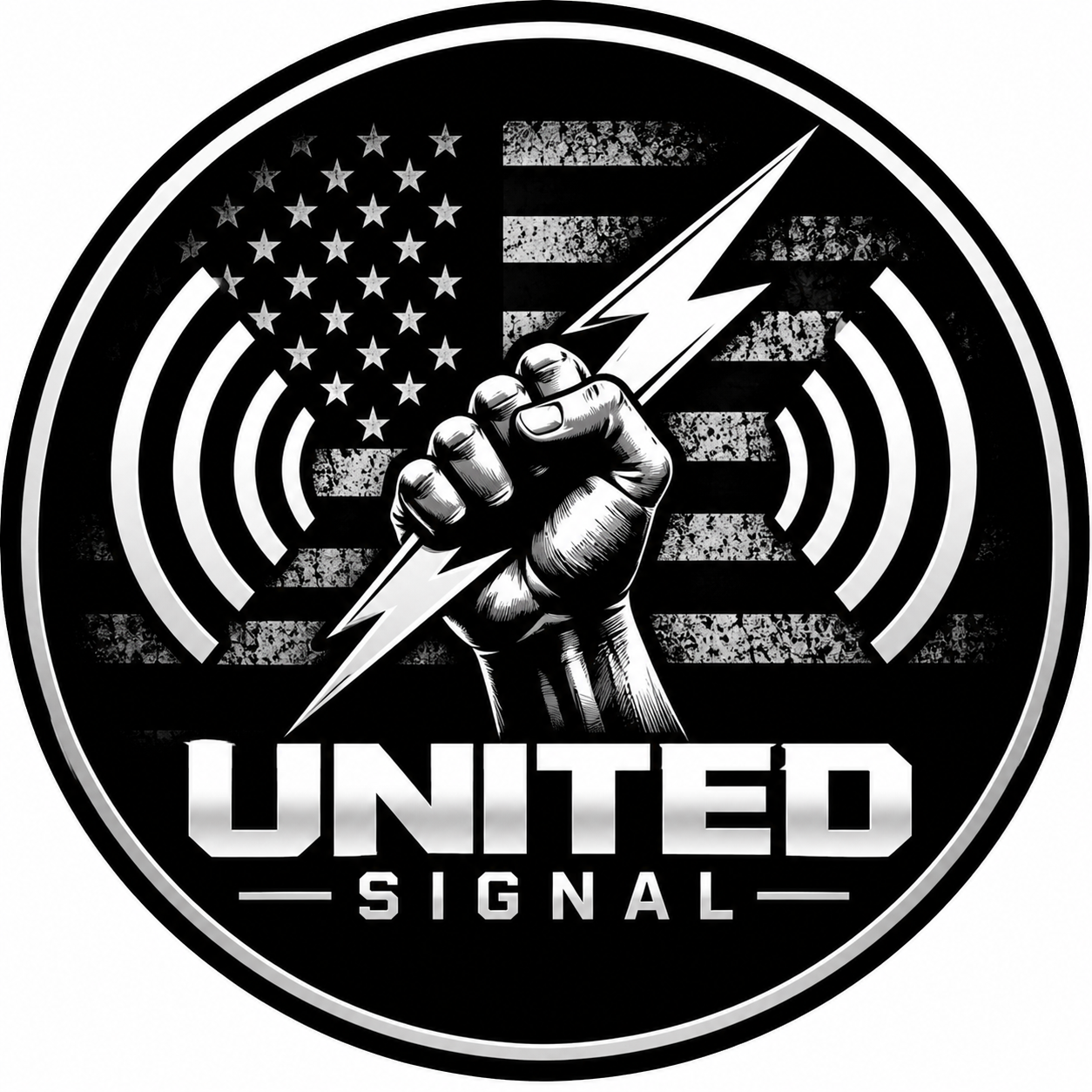 United Signal black and white emblem